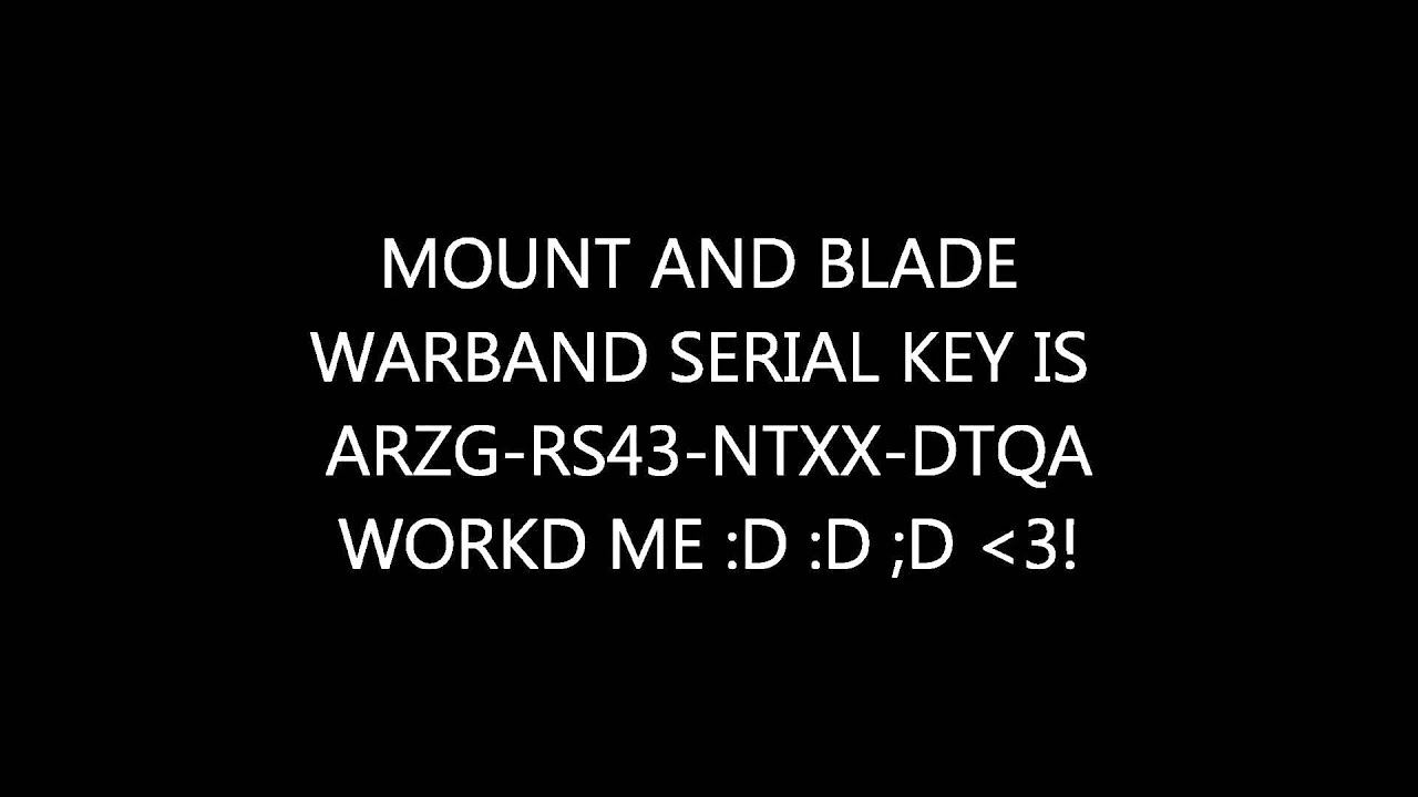 Mount & blade viking conquest serial key 2017